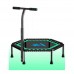 50 inch Fitness Hexagon Trampoline with Adjustable Handlebar 